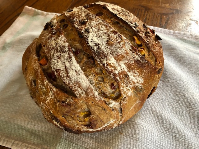 Whole loaves of Cranberry/pecan/Orange bread.